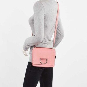 Burberry Pink Pebbled Leather Small D-Ring Crossbody Bag